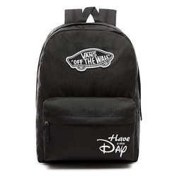 VANS Realm Backpack VN0A3UI6BLK Custom Have a nice day