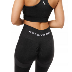 Women's seamless black sport leggings Carpatree Allure - CP-ASL-SB