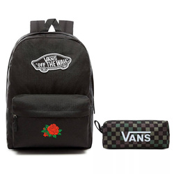 VANS Realm Backpack Rose VN0A3UI6BLK + Pencil Pouch