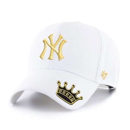 47 Brand MLB NY New York Yankees Cap B-MVPSP17WBP-WHE + Custom Crown