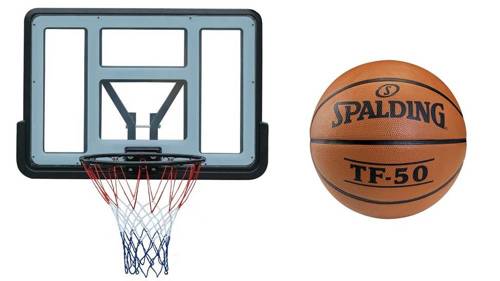 Basketball set Spartan Wall Mounted Backboard + Spalding TF-50