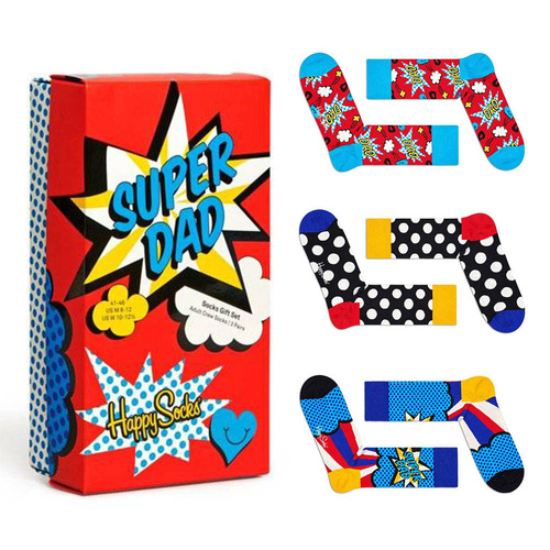 Happy Socks 3 Pack Super Dad - XFAT08-4350