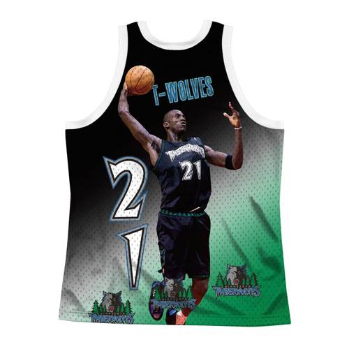 Mitchell & Ness NBA Behind The Back Tank Minnesota Timberwolves - Kevin Garnett - MSTKMI19002-MTIWHITKGA