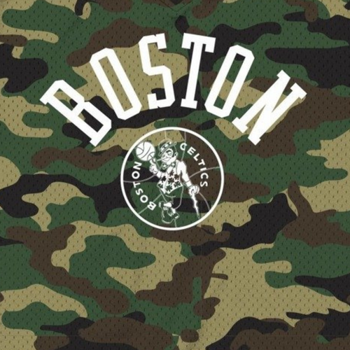 Mitchell & Ness NBA Boston Celtics Camo Mesh V-Neck T-Shirt