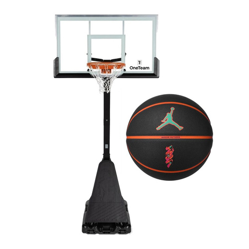 Set to Basketball Portable Stand OneTeam + Air Jordan All Court 8P Zion Williamson Ball