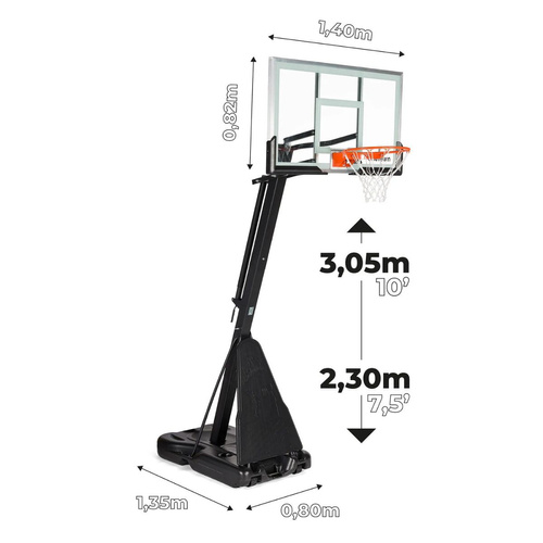 Set to Basketball Portable Stand OneTeam + Nike LeBron Playground 8P Ball