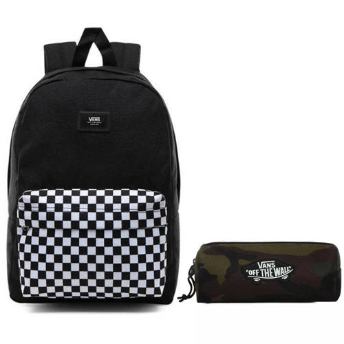 VANS New Skool Checkerboard Batoh -VN0002TL2OB + Pencil Pouch