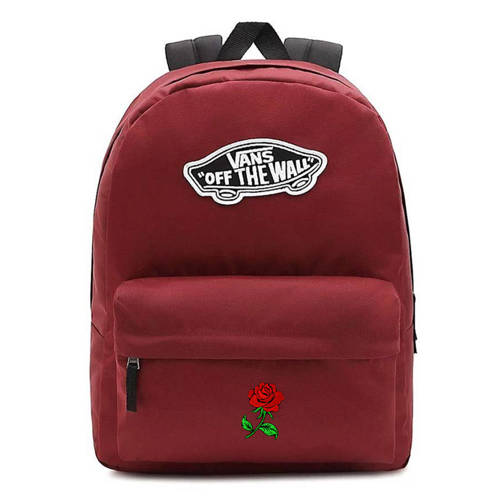 Vans Realm Backpack Red - VN0A3UI6J511 Custom rose