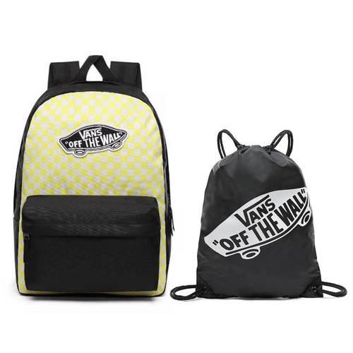 Vans Realm Lemon Tonic Checkerboard Batoh + Benched Bag