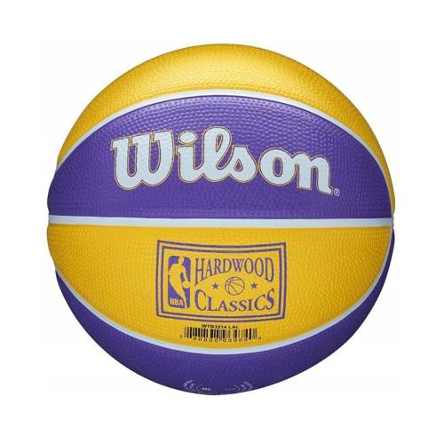 Wilson NBA Retro Los Angeles Lakers Mini Outdoor Basketball - WTB3200XBLAL