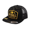 Pit Bull West Coast Flat Mesh Dogs Snapback Trucker Cap Black - 629011918900