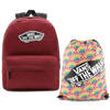 Vans Realm Backpack Red - VN0A3UI6J511 + Benched Bag