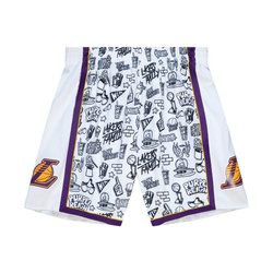 Mitchell & Ness NBA 2009 Lakers Doodle Swingman Shorts - PFSW1267-LAL09PPPPTWH