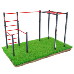 Outdoor stationary garden bar ladder with handrails K-SPORT - KSOZ006