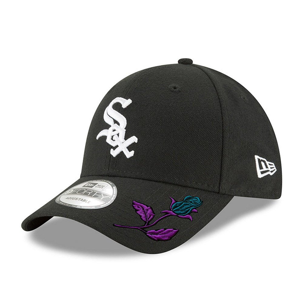 white sox hat with rose