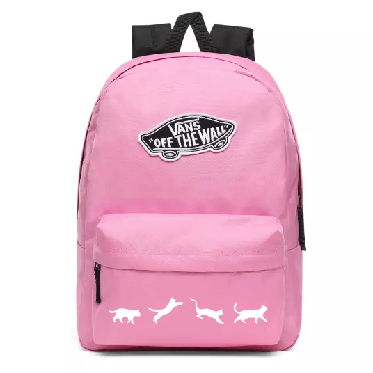 vans grey and pink backpack