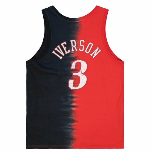 Mitchell & Ness NBA Philadelphia 76ers Allen Iverson Tie Dye Cotton Tank - TTNK3206-P76YYAIVRDBK