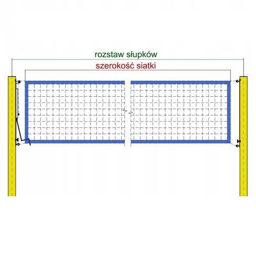 Professional Volleyball Net RomiSport 8,5m x 1m Blue - Sia000022