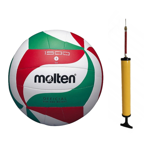 Set Molten FIVB Standard Volleyball V5M1500 + ADAR Yellow Ball Pump 122501