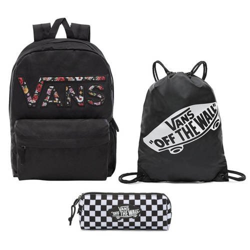 VANS Realm Backpack - VN0A3UI8YGL 004 + Pencil Pouch + Benched Bag