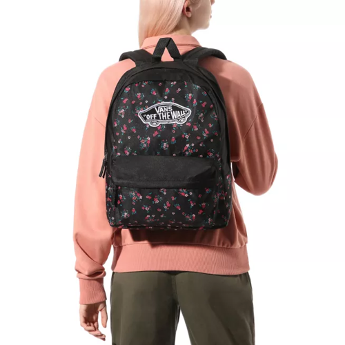 Vans Realm Beauty Floral Black Backpack Custom Butterfly - VN0A3UI6ZX3
