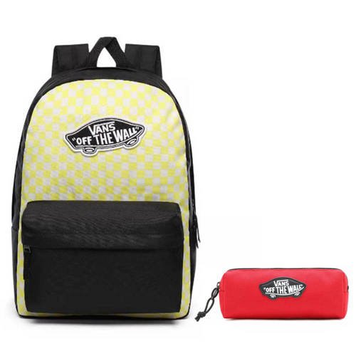 Vans Realm Lemon Tonic Checkerboard Backpack - VN0A3UI6VD7
