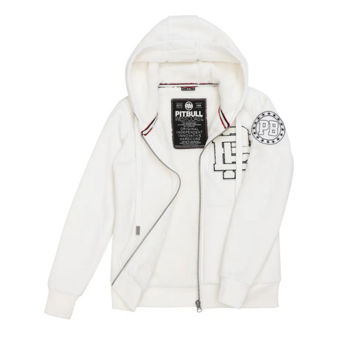 Women's warm zipped hoodie white Pit Bull Sherpa Ruffina - 184011000200