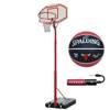Portable basketball stand MASTER Attack 260 + Spalding Ball + pump