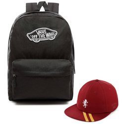 VANS Realm Backpack - VN0A3UI6BLK + Court Side Printed Hat