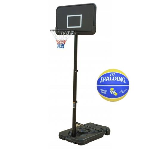 Basketball-Set Schwarz 305 cm + Spalding Golden State Basketball