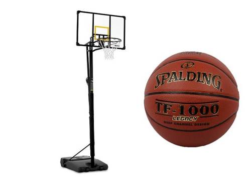 Basketball set + Spalding TF-1000 Legacy Basketball