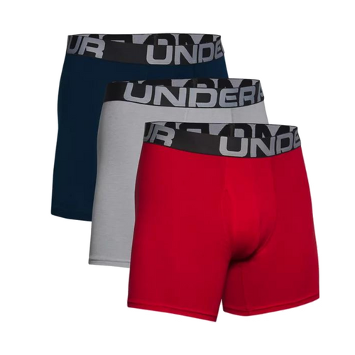 Men's Charged Cotton Under Armour 3-Pack Red / Academy - 1363617-600