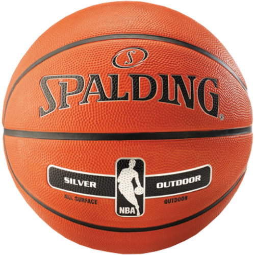 Spartan Portable Basketball Stand 1158 + Spalding NBA Silver + Pumpe