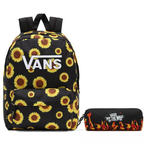 Vans Girls Realm Backpack maize Rucksack - VN0A4ULTMAZ1 + Pencil Pouch