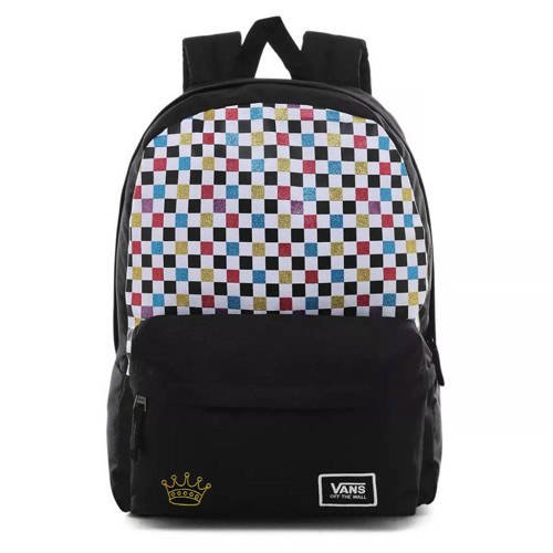 Vans Glitter Check Realm Rucksack Custom Rose - VN0A48HGUX9