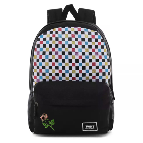 Vans Glitter Check Realm Rucksack - VN0A48HGUX9 Custom Rose