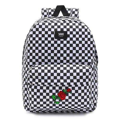 Vans Old Skool Check backpack VN0A5KHRY28 + Custom Red Roses