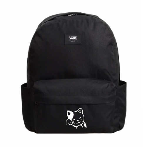 Vans Old Skool Classic Backpack Black VN000H4WBLK1 + Custom Cat