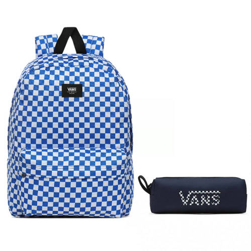 Vans Old Skool III Victoria Blue Check Rucksack - VN0A3I6RZZ4 + Pencil Pouch