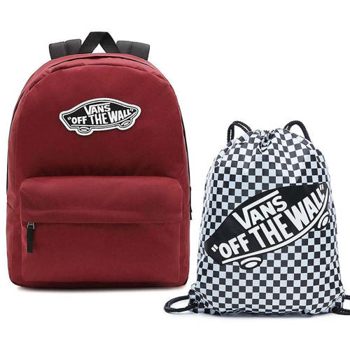 Vans Realm Backpack Red Rucksack - VN0A3UI6J511  + Benched Bag