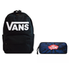 Vans New Skool 18 l Backpack black VN000628BLK1 + Vans OTW Pencil Pouch Mblue