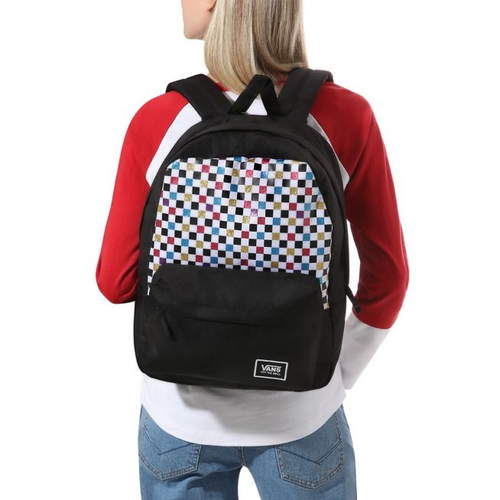 Vans Glitter Check Realm Backpack - VN0A48HGUX9 + Pencil Pouch