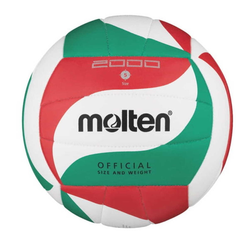 Zestaw piłka do siatkówki siatkowa Molten 2000 V5M2000 + pompka do piłki METEOR z wężykiem 39004