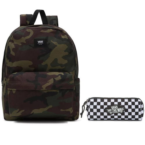 Plecak szkolny młodzieżowy Vans Old Skool Camo VN0A5KHQ97I + piórnik 