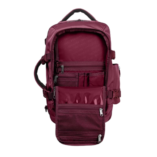 Airplane cabin backpack Puccini RFID Easy Pack Collection 18L Burgundy - PM90171-3B