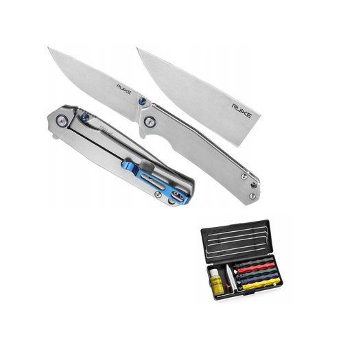 Set Ruike EDC flipper knife P801-SF + Lansky 5-Stone Sharpening System