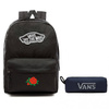 VANS Realm Backpack | VN0A3UI6BLK + Pencil Pouch