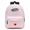 Plecak szkolny młodzieżowy Vans Realm różowy custom Love serce