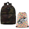 Plecak szkolny młodzieżowy Vans Old Skool Camo - VN0A5KHQ97I + worek