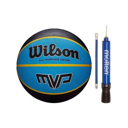Set to Basketball Wilson MVP Outdoor Ball + Molten Dual Action Ball Pump